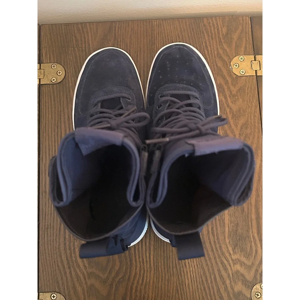 Nike Air Force 1 Hi Women's Size 7.5 Midnight Navy Suede 857872-401 No Straps‎